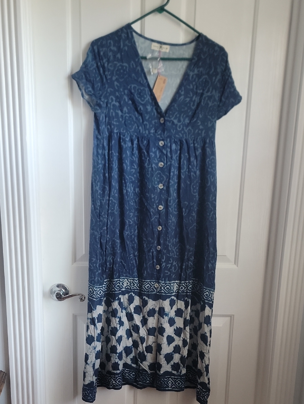 NATURAL LIFE Avery Midi Dress Blue Nwt New Xs X Small